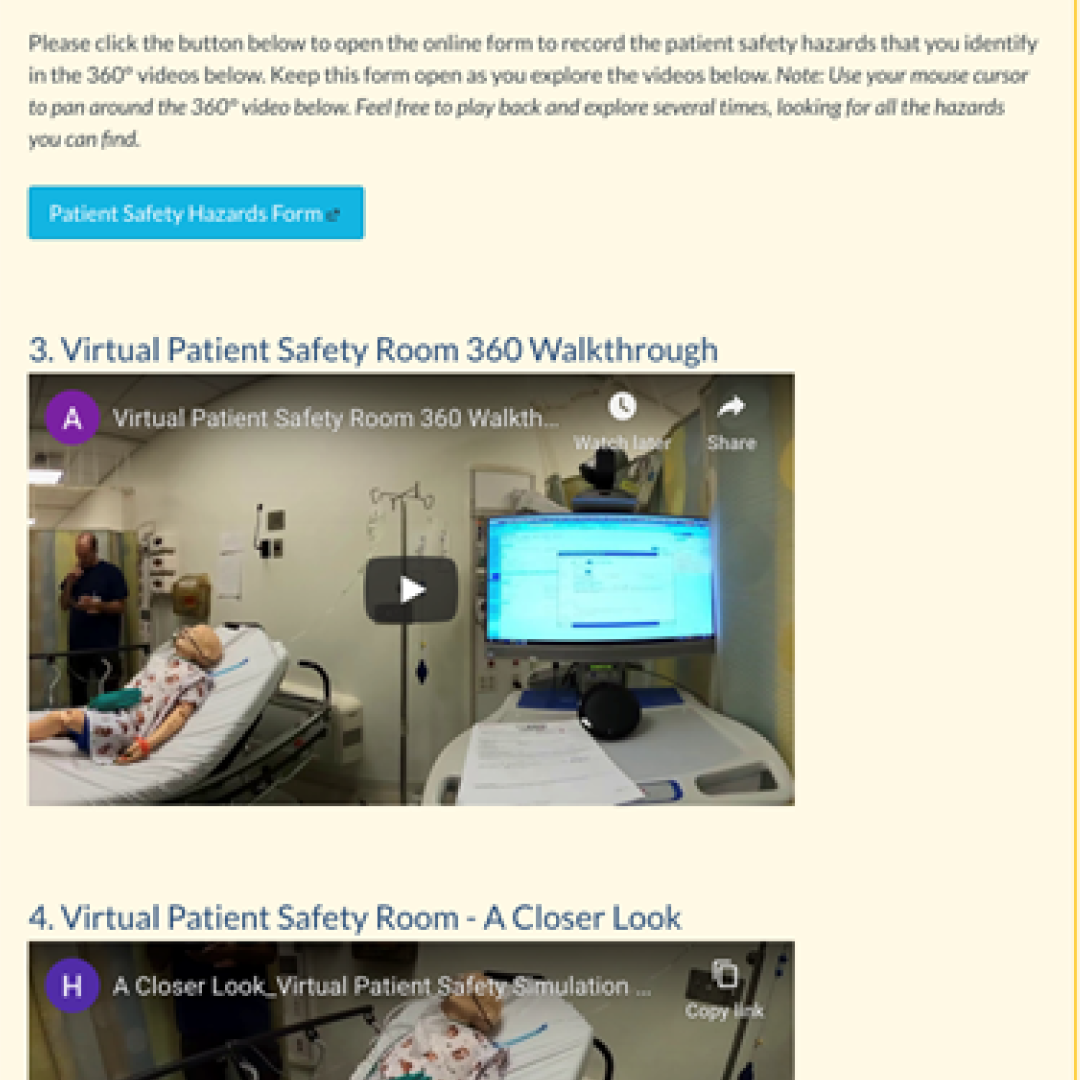 Patient Safety Simulation portfolio image